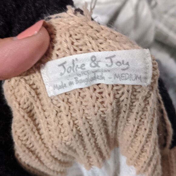 NWOT MEDIUM hooded sweater color blocked - Picture 3 of 3